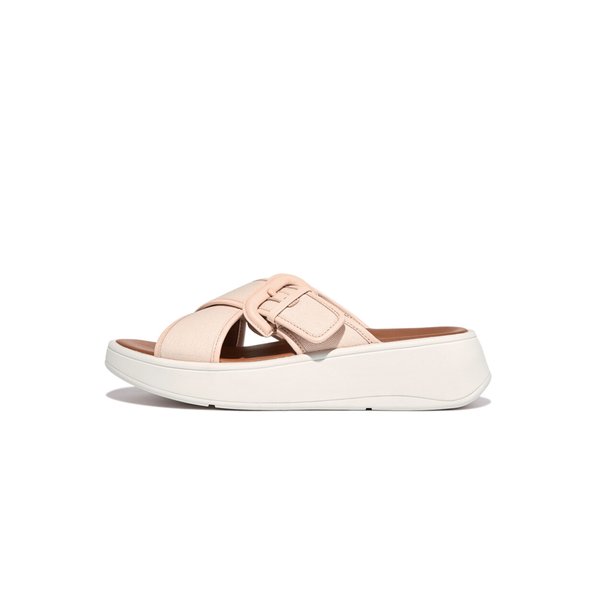 F-MODE Buckle Canvas Flatform Cross Slides F-MODE Buckle Canvas Flatform Cross Slides
