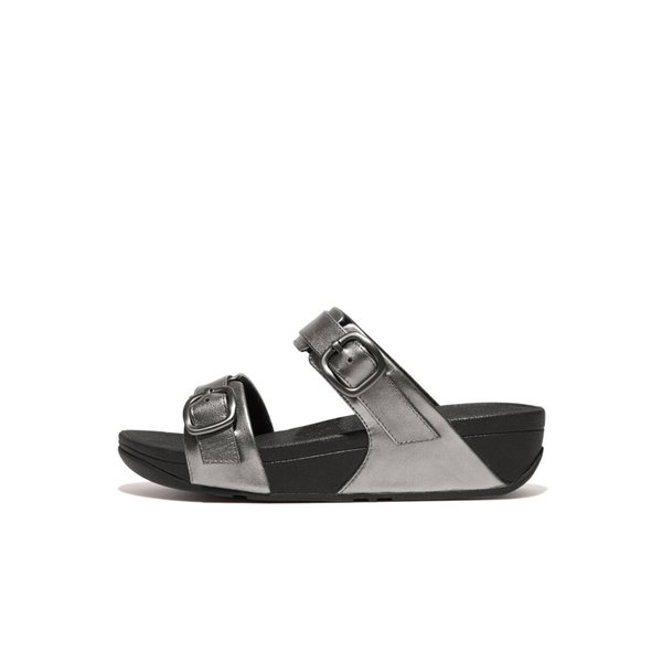 LULU Adjustable Leather Slides