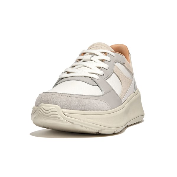 F-MODE Leather-Mix Flatform Trainers