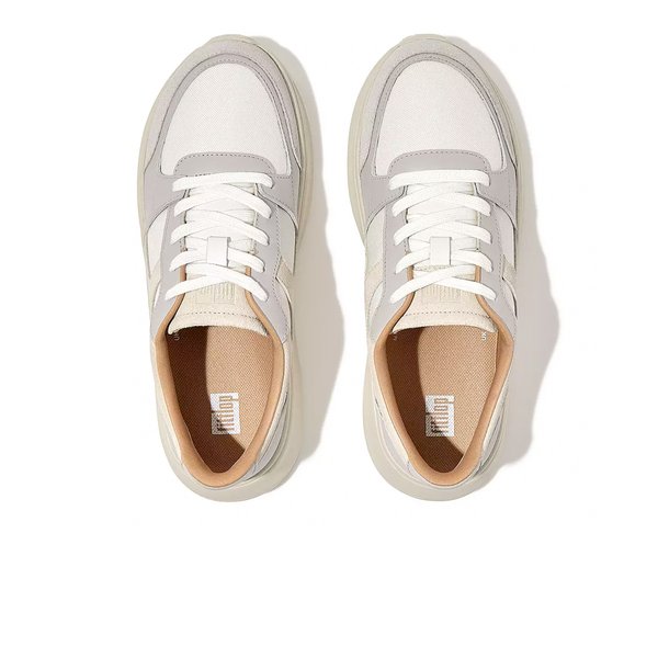 F-MODE Leather-Mix Flatform Trainers