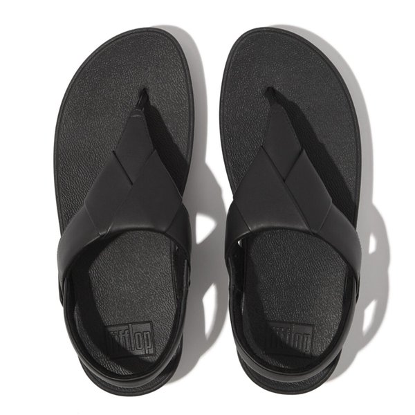 LULU Folded-Leather Back-Strap Sandals