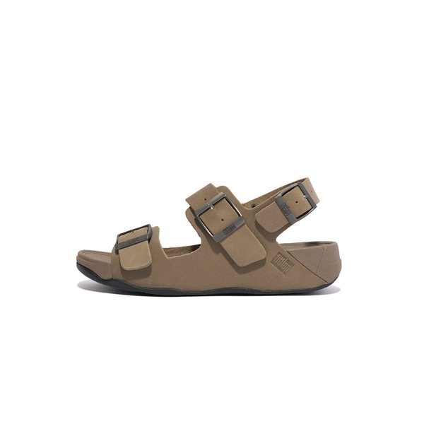 GOGH MOC Men's Buckle Nubuck Back-Strap Sandals