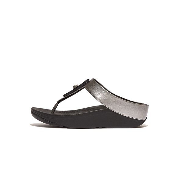 FINO Resin-Lock Leather Toe-Post Sandals 