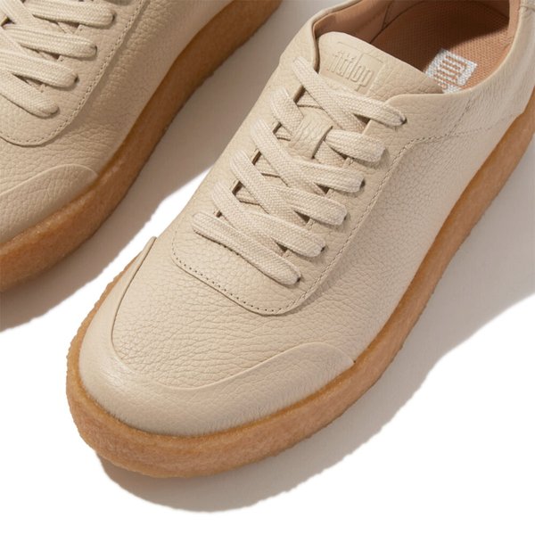 RALLY Tumbled-Leather Crepe Sneakers