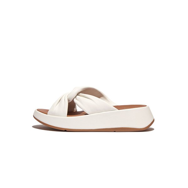 F-MODE Leather-Twist Flatform Slides F-MODE Leather-Twist Flatform Slides
