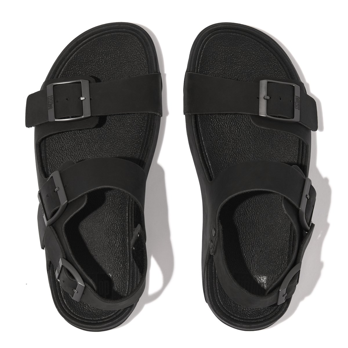 GOGH MOC Buckle Leather Back-Strap - Black (GD3-001) | FitFlop Malaysia