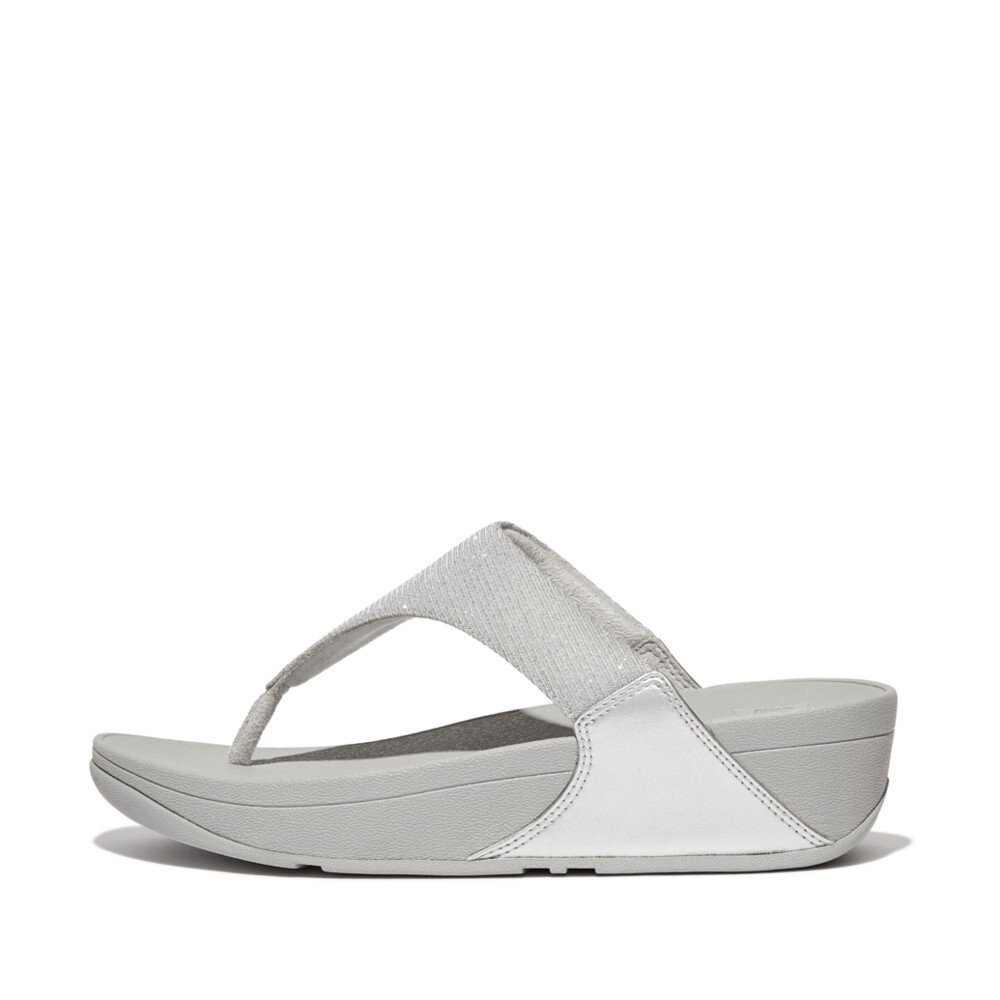 LULU Shimmerlux Toe-Post Sandals - Silver (FZ7-011)