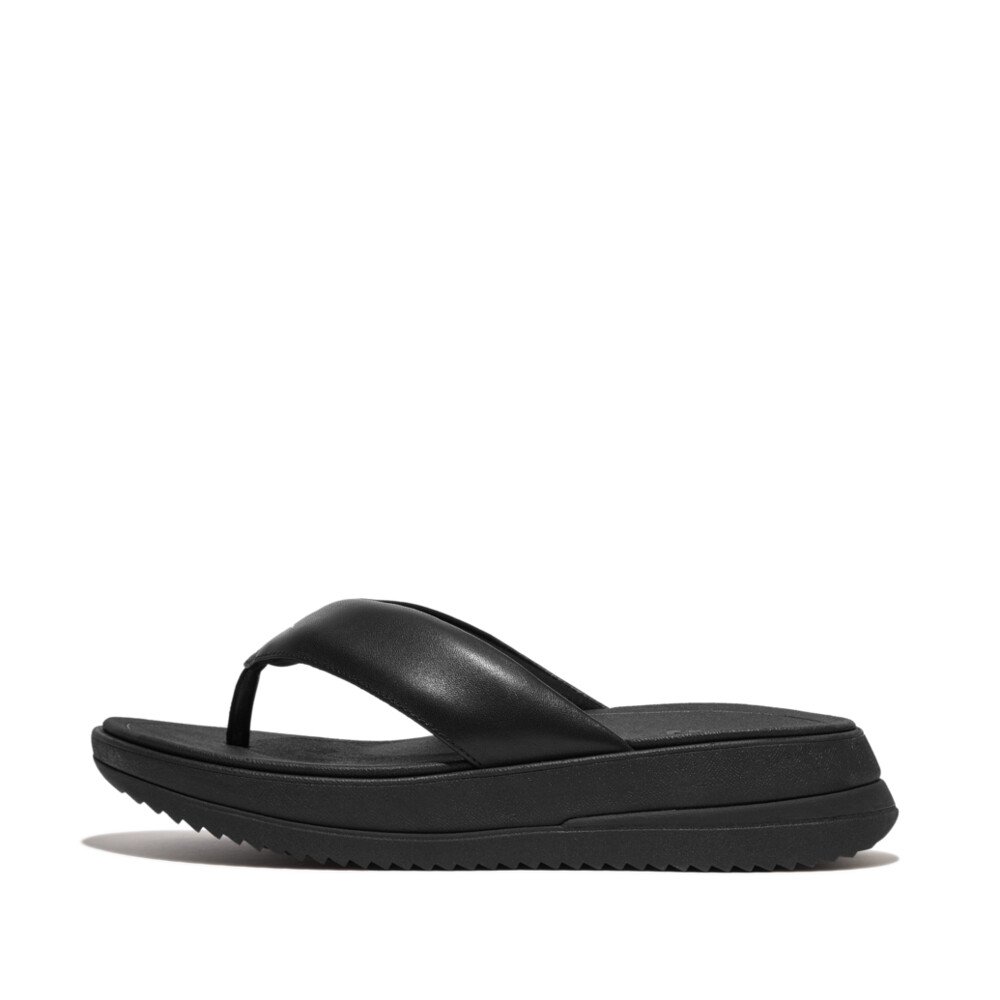 SURFF Padded Leather Toe Post Sandals - Black (GJ8-090)