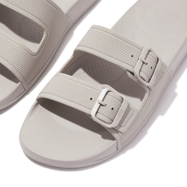 IQUSHION Mens Two-Bar Buckle Slides 