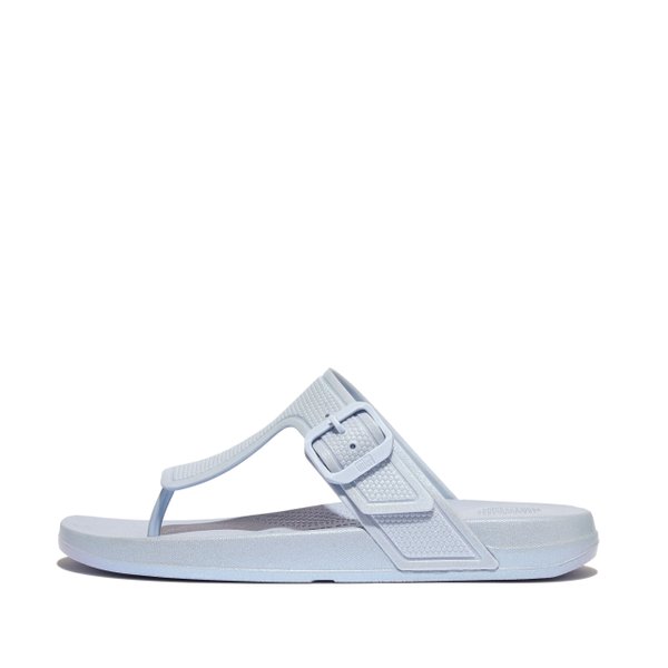 IQUSHION Pearlized Adjustable Buckle Flip-Flops