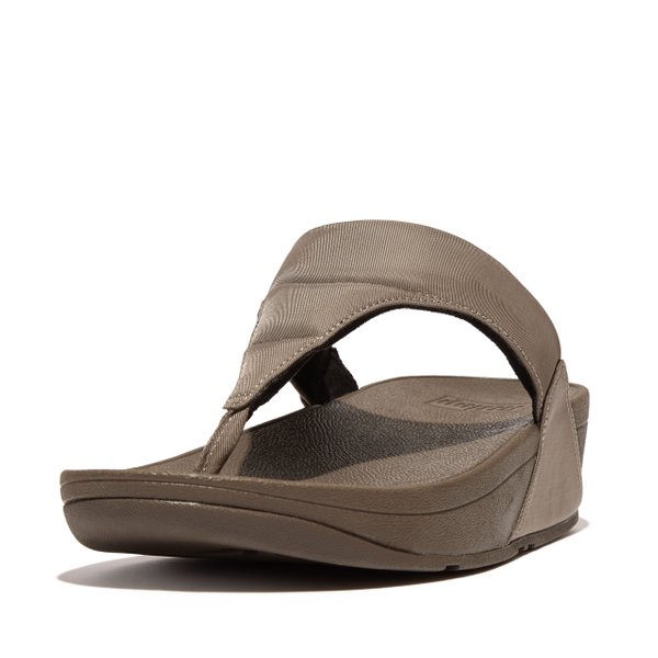 LULU Water-Resistant Padded Fabric Toe-Post Sandals