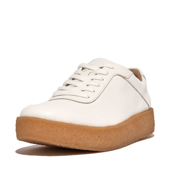 RALLY Tumbled-Leather Crepe Sneakers 