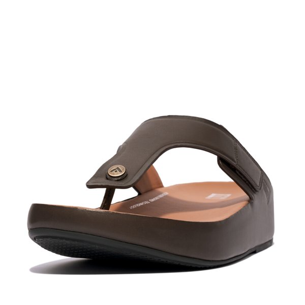 SAMEL Adjustable Leather Toe-Post Sandals