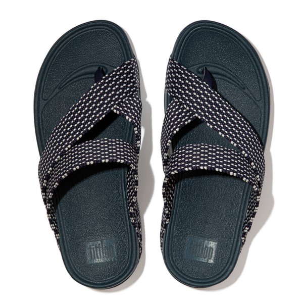 SLING Dotted-Weave Toe-Post Sandals