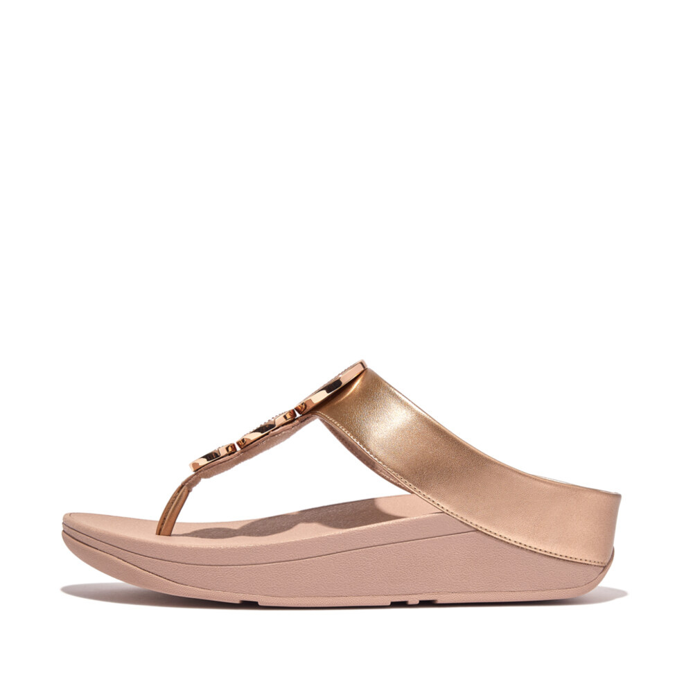 Rose gold wedge flip sales flops