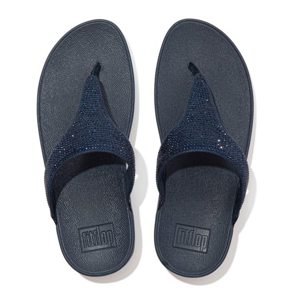 LULU Crystal Embellished Toe-Post Sandals