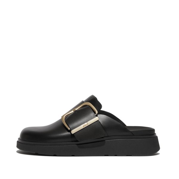 GEN-FF Maxi-Buckle Leather Mules