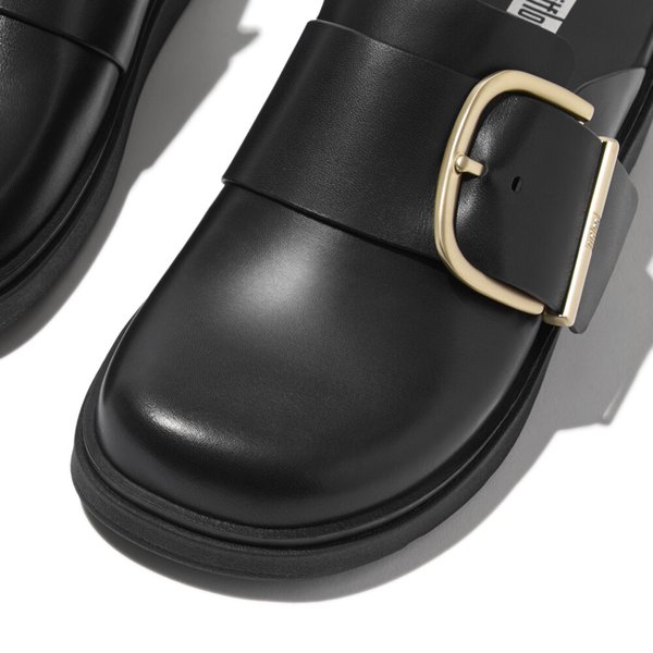 GEN-FF Maxi-Buckle Leather Mules