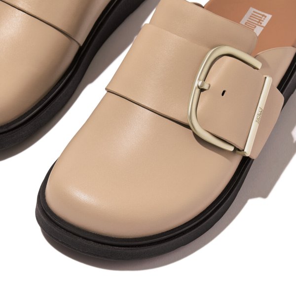 GEN-FF Maxi-Buckle Leather Mules 