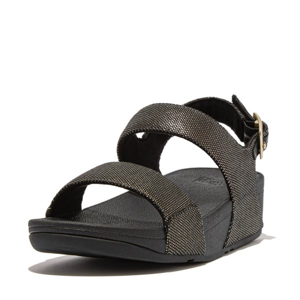 LULU Glitz-Canvas Back-Strap Sandals