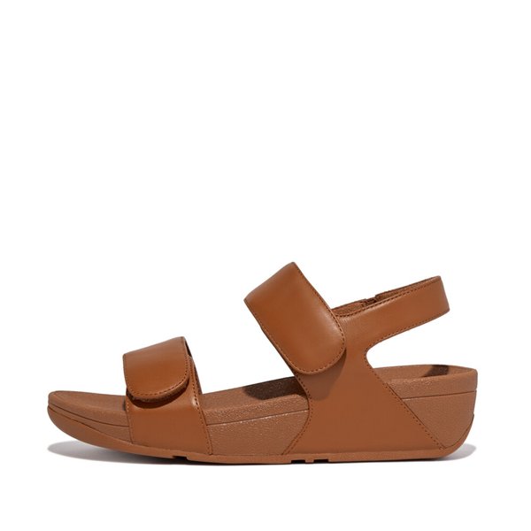 LULU Adjustable Leather Back-Strap Sandals