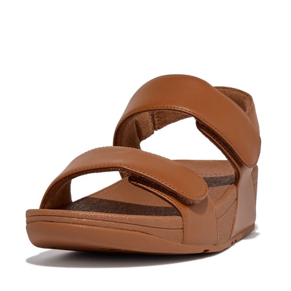 LULU Adjustable Leather Back-Strap Sandals