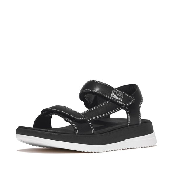 SURFF Adjustable Contrast-Stitch Leather Back-Strap Sandals