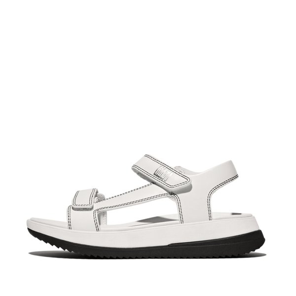 SURFF Adjustable Contrast-Stitch Leather Back-Strap Sandals