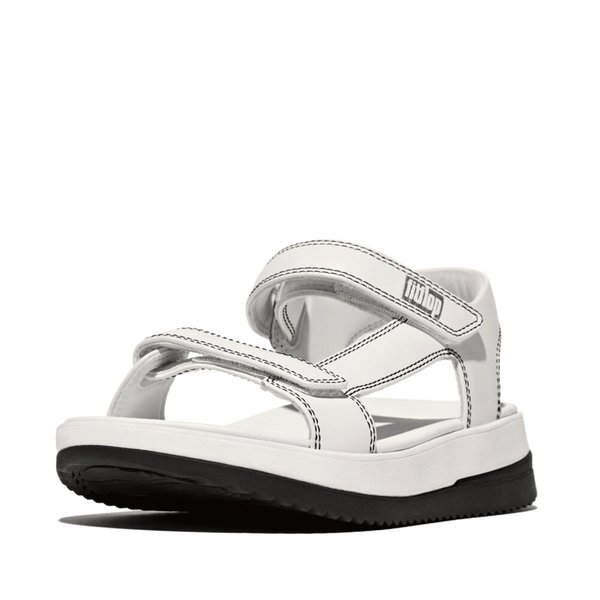 SURFF Adjustable Contrast-Stitch Leather Back-Strap Sandals