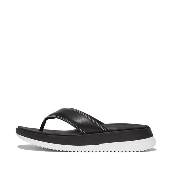 SURFF Contrast-Stitch Leather Toe-Post Sandals