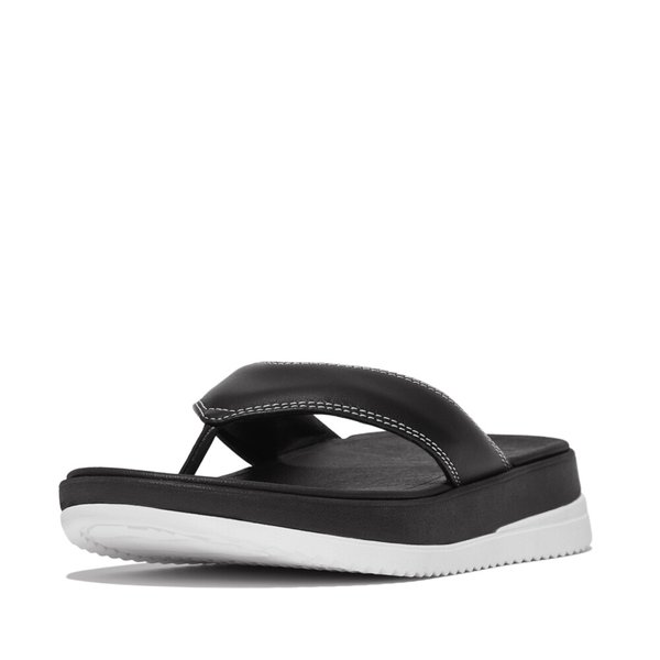 SURFF Contrast-Stitch Leather Toe-Post Sandals