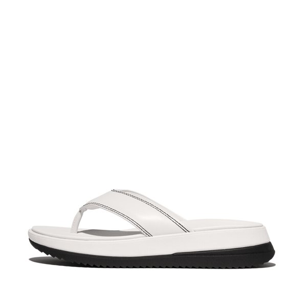 SURFF Contrast-Stitch Leather Toe-Post Sandals