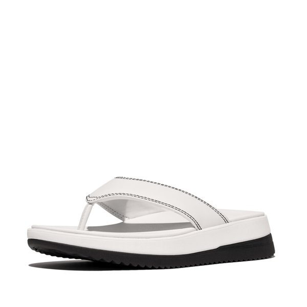 SURFF Contrast-Stitch Leather Toe-Post Sandals