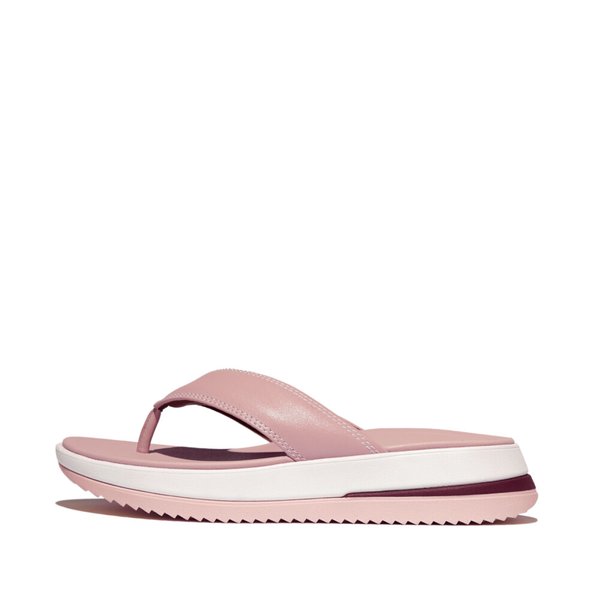 SURFF Contrast-Stitch Leather Toe-Post Sandals