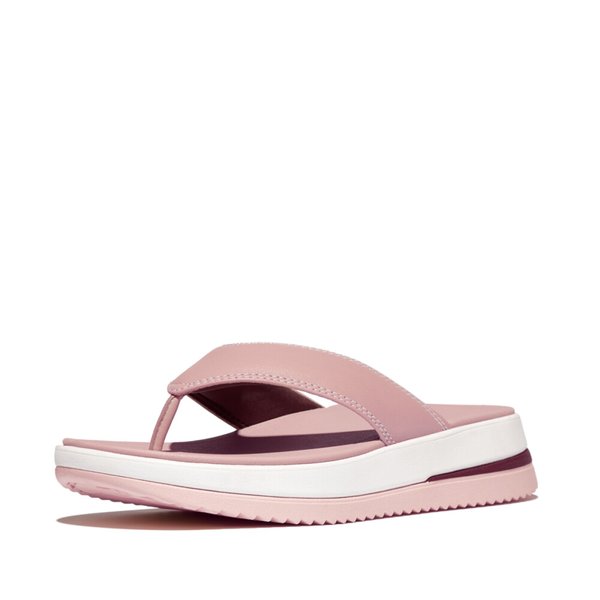 SURFF Contrast-Stitch Leather Toe-Post Sandals