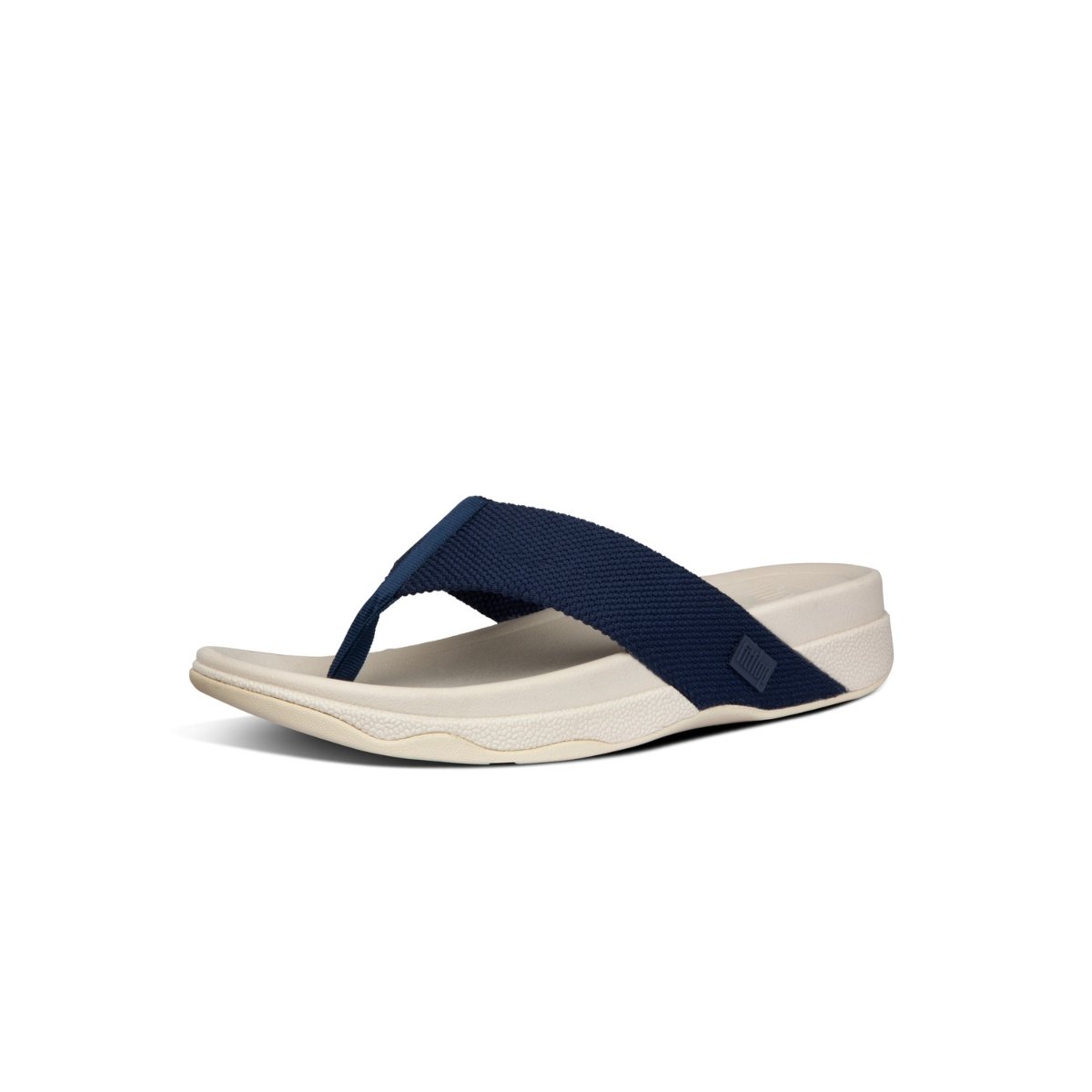 FitFlop SURFER Toe-Post Sandals Midnight Navy/White side view