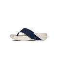 FitFlop SURFER Toe-Post Sandals Midnight Navy/White front view