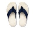 FitFlop SURFER Toe-Post Sandals Midnight Navy/White top view