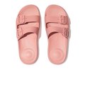 FitFlop iQUSHION Two-Bar Buckle Slides Corralina top view
