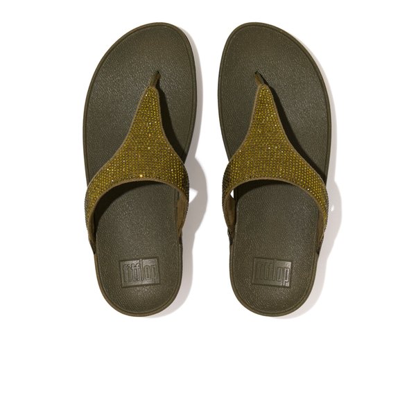 LULU Crystal Embellished Toe-Post Sandals