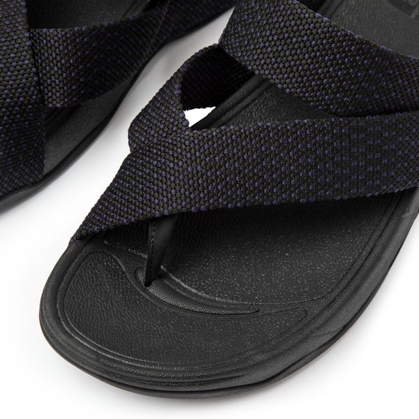 SLING Dotted-Weave Toe-Post Sandals